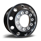 22.5x10.50 Northstar 10x285mm Hub Pilot Satin Black w/ Milling "Stellar" Front Only