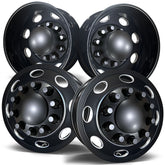 22.5 Northstar Black Aluminum Hub Pilot 4 Wheel Kit "Orbit" Style