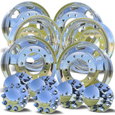 22.5 Northstar Mirror Polished "7 Hole" 6 Wheel Kit