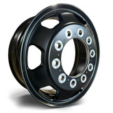 22.5x8.25 NORTHSTAR 10X285MM HUB PILOT SATIN BLACK FRONT "7 Hole"