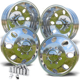 17.0x6.50 Spartan High Polished Aluminum 4-Wheel Kit for Dodge Ram 3500 DRW (1994-2018)