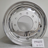 22.5x9.00 Alcoa 10x285mm Hub Pilot High Polish Flat Face Front (returned item)