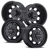 17x6.5 Vision Matte Black 4 Wheel Kit 8x200 2005-Present F350