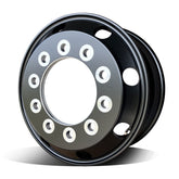 19.5x7.5 Northstar 10x285mm Hub Pilot Satin Black "Lunar" Front