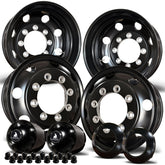 22.5" Northstar Satin Black Aluminum Chevy 4500/5500 Wheel Kit (8x275)
