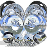 22.5" Northstar Mirror Polished Both Sides 8 Lug Motorhome Wheel Kit (8x275)