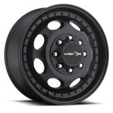 19.5x6.75 Vision Matte Black 8x6.5 1994-2018 Ram 3500 Six Wheel Kit