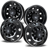 19.5X6.00 Northstar 10x225mm Satin lack 4 Wheel Set for Ford & Dodge Ram