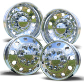 19.5x6.00 Northstar Mirror Polished Both Sides 10 Vent Hole Ford F450/F550 4 Wheel Kit