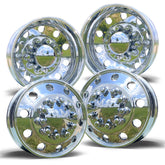 19.5x6.75 Northstar Mirror Polished Wheel Kit – Fits 2005+ Ford F53 & F600 Chassis (10x225mm, 4 Wheels)