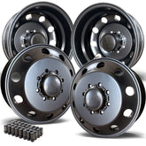 17.0"x6.00" Northstar Satin Black 2012-2018 Dodge Ram 3500 DRW 8X6.5" 4 Wheel Kit