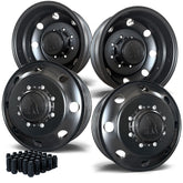 17.0x6.00 Northstar Satin Black 2005-Present Ford F350 DRW 8x200mm 4 Wheel Kit