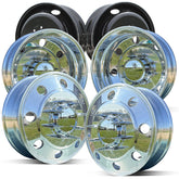 19.5x6 Northstar Mirror Polished Both Sides Ford F350 DRW 8X170mm Kit (1998-2004)