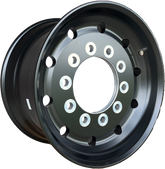 22.5x12.25 Northstar 10x285mm Hub Pilot Black "Lunar" Front 2.75" Offset