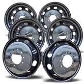 22.5x6.75 Set of 6 10x225mm Direct Bolt On Steel for Ford