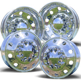 19.5x6.00 Alcoa High Polished Both Sides (2005-Present) Ford F450/F550 DRW 10x225mm 4 Wheel Kit