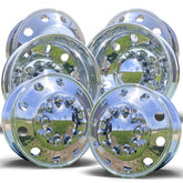 19.5x6.00 Alcoa High Polished Both Sides (2005-Present) Ford F450/F550 DRW 10x225mm 6 Wheel Kit