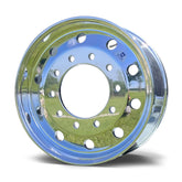 22.5x9.00 Alcoa 10x285mm Hub Pilot High Polish Flat Face Front