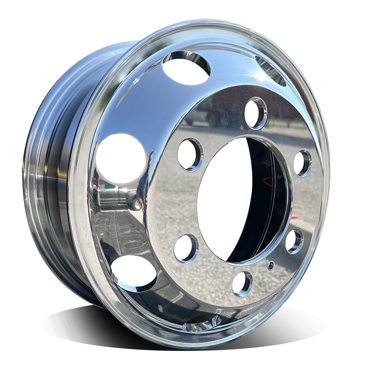 thumbnail image 2 of Heavy Duty 16x6 Trailer Rim - 8 Lug 6.5 Inch Bolt Circle - Painted Black 2 of 4