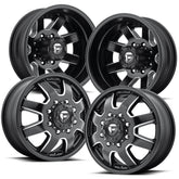 Fuel Maverick DRW 17×6.5 8×210 Chevy/GMC 3500 DRW 2011-Present Black Aluminum 4-Wheel Kit (2 Front + 2 Rear)