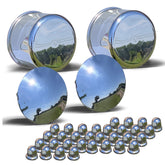 8x225 Ford F450/F550 Stainless Steel Hub Cover Kit