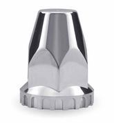 NorthStar 33mm chrome screw-on nut cover for hub-pilot semi truck wheels
