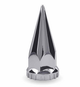 NorthStar Chrome Push-On Spike Nut Cover – 33mm Hub Pilot Semi Truck Wheels