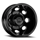 Gloss Black Milled Spoke Torque HD Revolver Aluminum Wheel 6 on 205mm (161.1mm Bore)