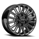 Gloss Black Milled Spoke Torque HD Trek Aluminum Wheel 5 on 130mm (78.1mm Bore)