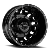 Gloss Black Milled Spoke Torque HD Rush Aluminum Wheel 6 on 205mm (161.1mm Bore)