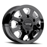 Gloss Black Milled Spoke Torque HD Traveler Aluminum Wheel 6 on 180mm (138.8mm Bore)