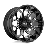 Moto Metal Sniper MO808 Gloss Black and Milled Aluminum Wheel