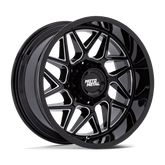 Moto Metal Turbine MO812 Gloss Black and Milled Aluminum Wheel