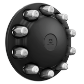 Aero Front Black Interlocking Hub Cover Kit with Chrome Lug Covers