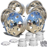24.5 Alcoa Mirror Polished 6 Wheel Tandem Kit