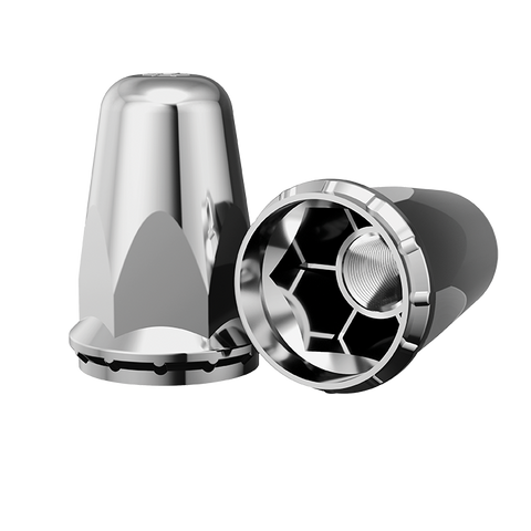 Alcoa® Hub Pilot 077100 Rear Cap + 10 Nut Covers | Screw-On or Clamp-On Options