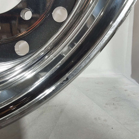 22.5x12.25 Alcoa High Polish Both Sides 2.75" Offset Super-Single Float Front Wheel (returned item)