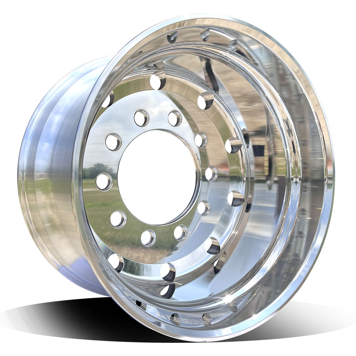 Northstar 22.5 x 12.25 Mirror Polished Flat Face Front Float Wheel ...