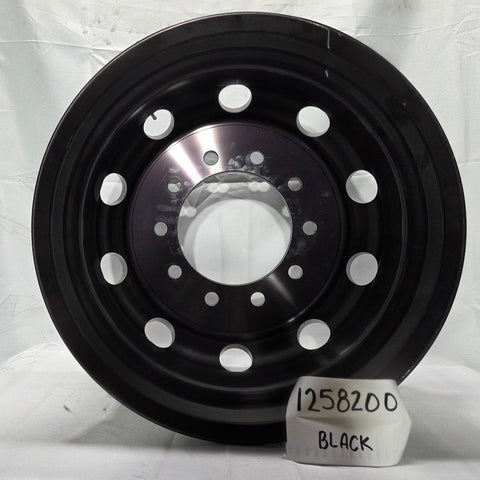 22.5x8.25 Northstar 10x285mm Hub Pilot Black Aluminum Wheel (returned item)