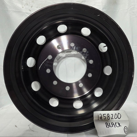 22.5x8.25 Northstar 10x285mm Hub Pilot Black Aluminum Wheel (returned item)
