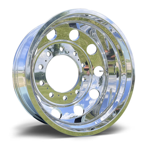 22x8.25 Mirror Forged Aluminum "Classic" 6 Wheel Kit w/ Adapters and Chrome Caps (1994-2018 Ram 3500 DRW)