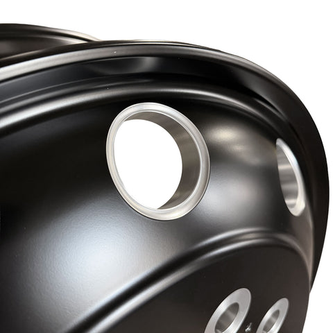 24.5x8.25 NORTHSTAR 10X285MM HUB PILOT "STELLAR" SATIN BLACK W/ MILLING FRONT