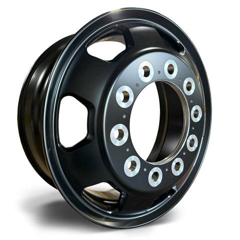 22.5x8.25 NORTHSTAR 10X285MM HUB PILOT SATIN BLACK FRONT "7 Hole"