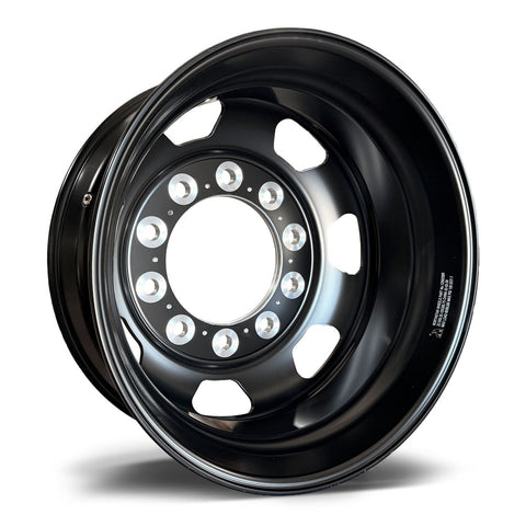 22.5 Northstar Black Aluminum Hub Pilot 4 Wheel Kit "7 Hole" Style