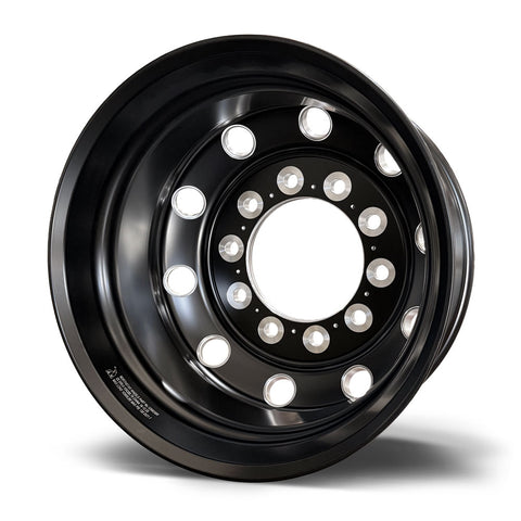 22.5x9.00 Northstar 10x285mm Satin Black w/ Milling "Stellar" Hub Pilot Rear
