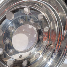 Load image into Gallery viewer, 22.5x12.25 Alcoa 10x285mm Hub Pilot (Uni-mount) Mirror Polished Rear 0&quot; Offset (returned item)