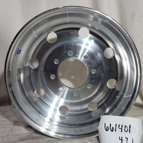 7.5x6.75 Alcoa 8x6.5" Hub Pilot Mirror Polish Single Trailer Wheel(returned item)