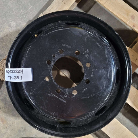 19.5x6.00 8x6.5" Black Steel Dual Wheel (Ford F350 1984-1997) (Retunred Item)