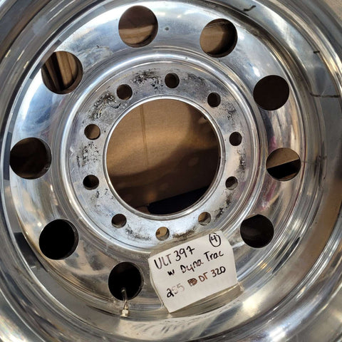 Alcoa 22.5 Wheels w/ 8 to 10 lug Adapter Kit Mounted with Dyna Trac DT320 (returned kit)