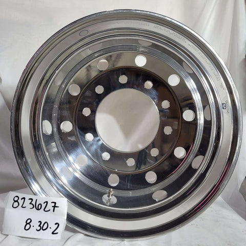 22.5x12.25 Alcoa High Polish Both Sides 2.75" Offset Super-Single Float Front Wheel (returned item)